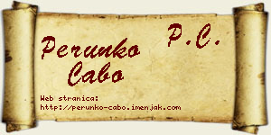 Perunko Cabo vizit kartica